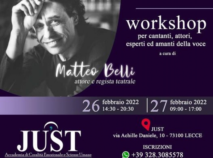 A Lecce secondo workshop “Palestra vocale per tutti” 