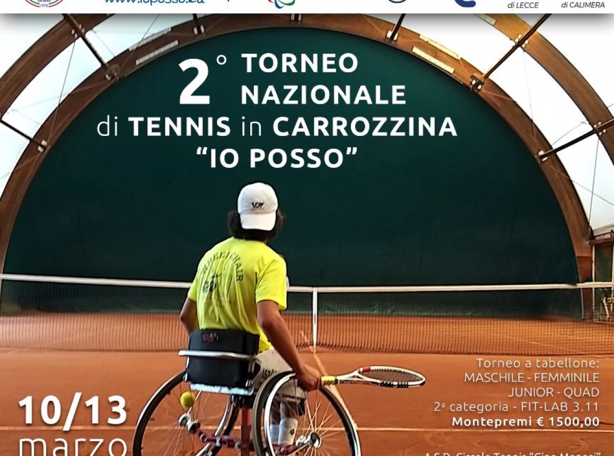 A Calimera (LE) Il Secondo Torneo Nazionale di Tennis in Carrozzina “IO POSSO”  