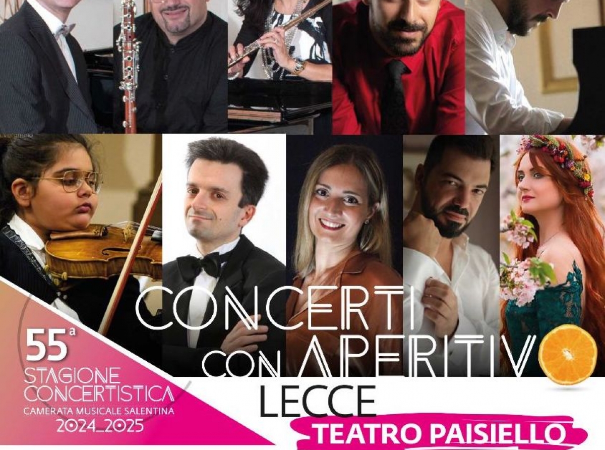 Camerata Musicale Salentina: il 17 Novembre al via i Concerti con Aperitivo al Teatro Paisiello di Lecce