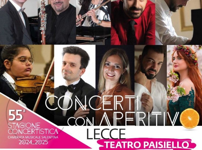 Camerata Musicale Salentina: il 17 Novembre al via i Concerti con Aperitivo al Teatro Paisiello di Lecce